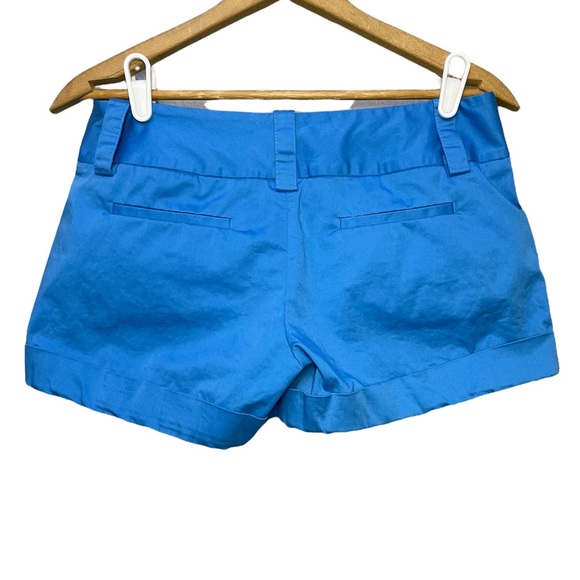 Alice + Olivia Cady Cuffed Shorts Size 4 Umbrella Blue Chino Short 30 x 3 - Picture 2 of 9